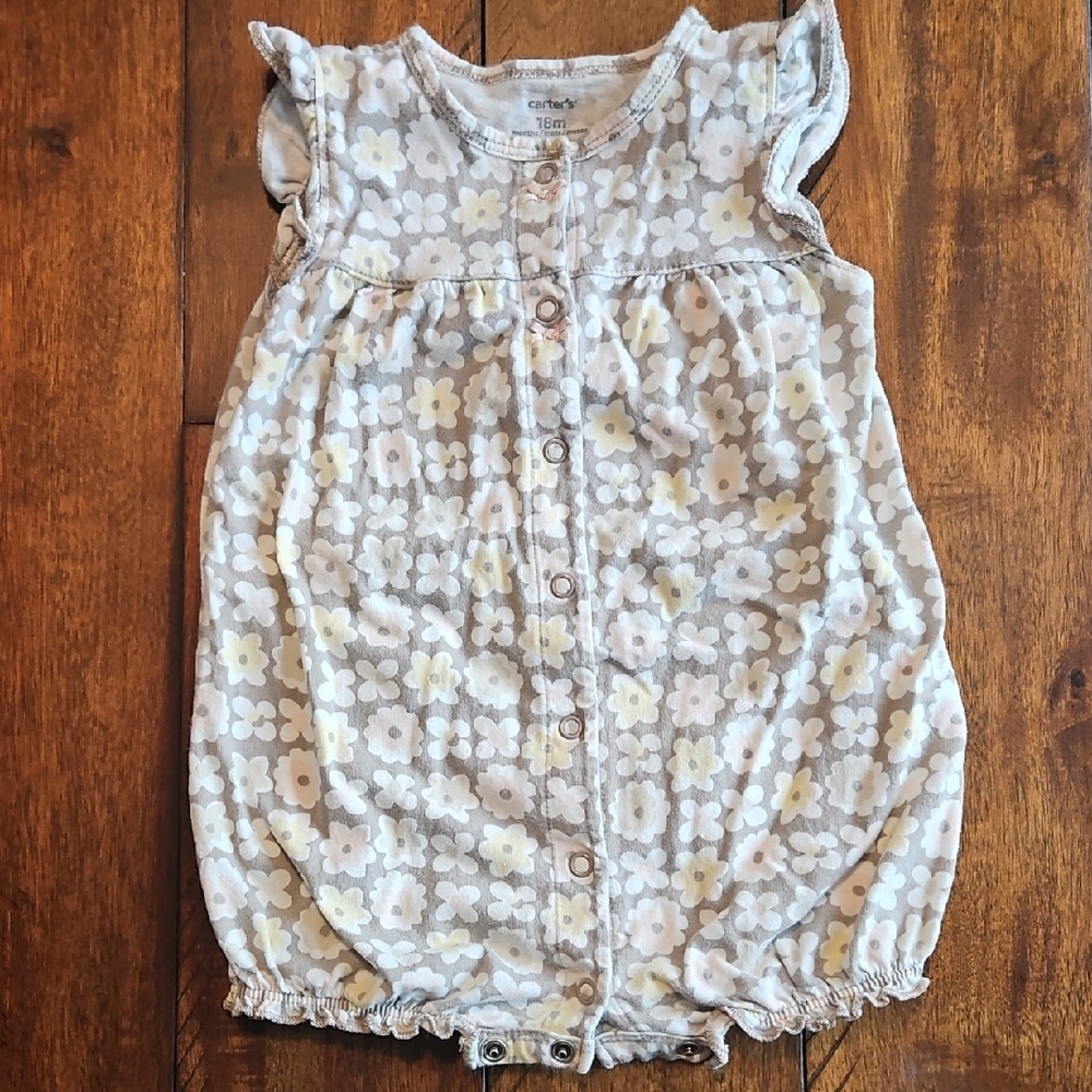 Carter's Floral Print Bodysuit - Cream and Yellow